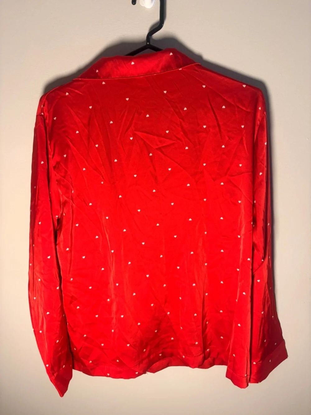 Target Red Satin Heart-Print Pajama Set - Picture 2 of 4
